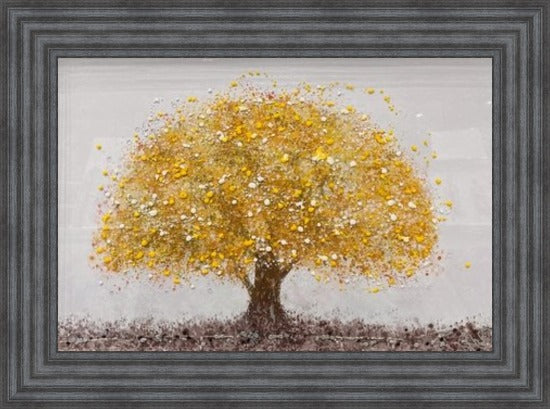 Yellow Tree Of Life Liquid Art