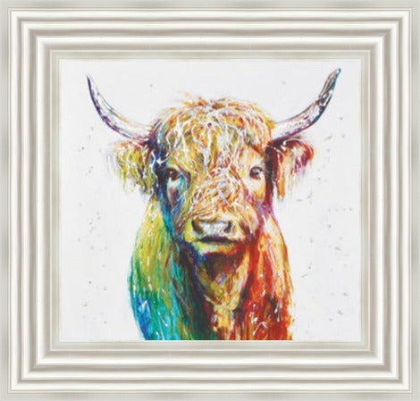 Highland Cow Liquid Art