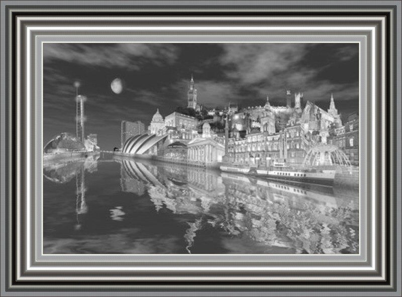 Glasgow Montage - Black and White