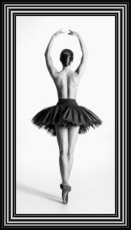 Ballerina Pirouette - Black and White