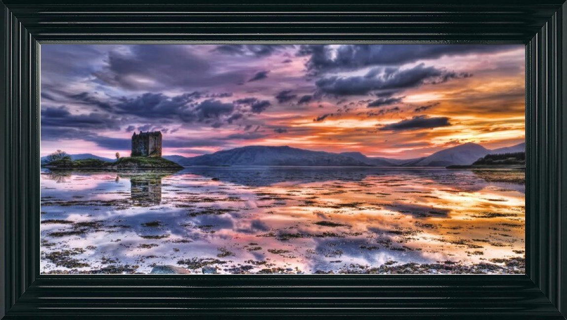 Sunset at Castle Stalker