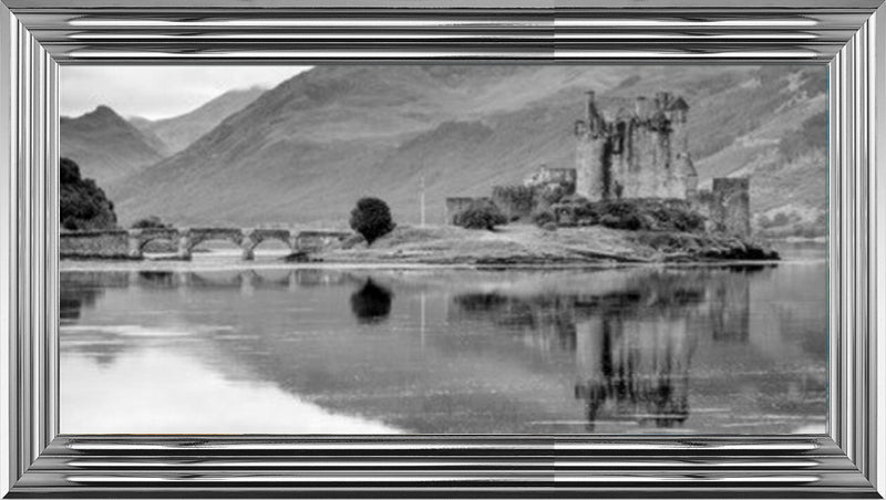 Perfect Mirror, Eilean Donan Castle - Black and White