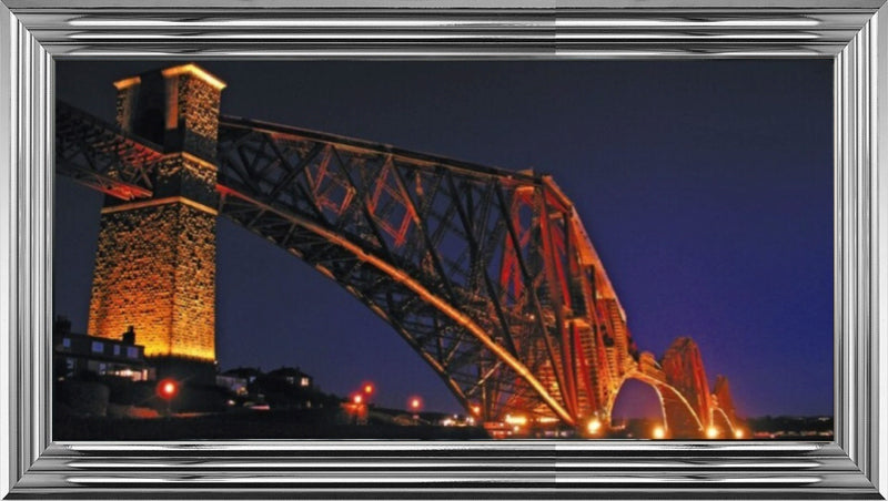 Nightfall at Forth Rail Bridge, Edinburgh
