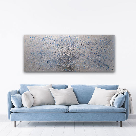 Sapphire Starburst Metal Art