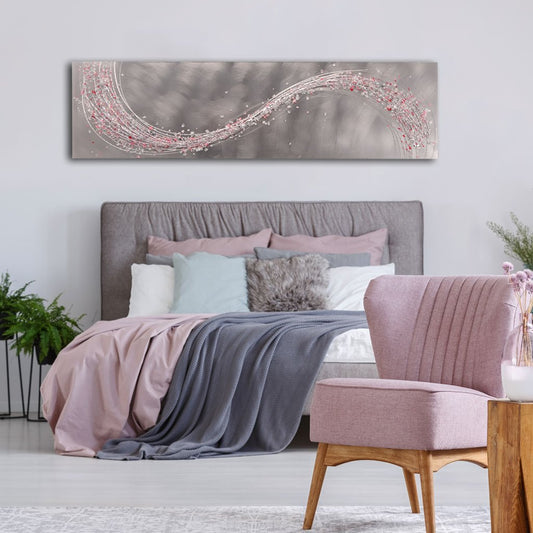 Lithium Blush Wave Metal Wall Art