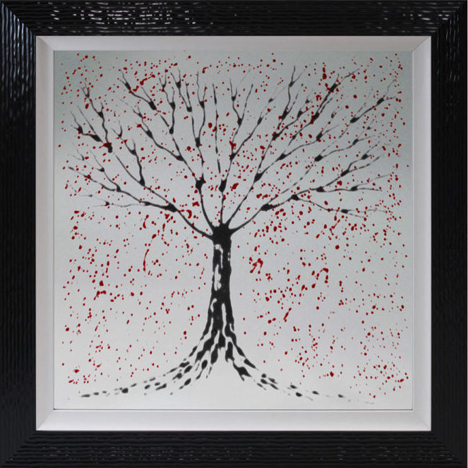 Black & Red Tree Mirror