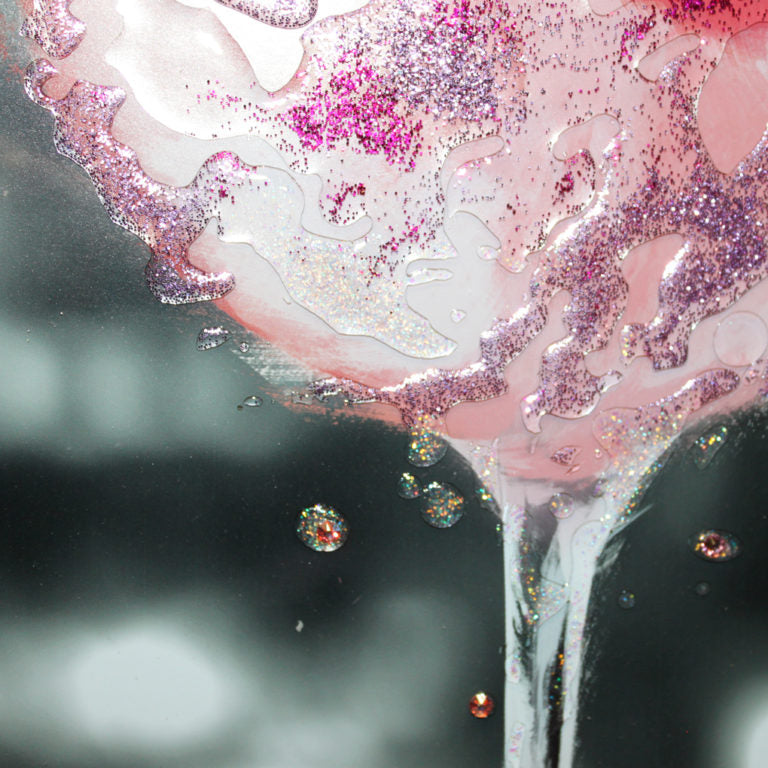 3D Deluxe Pink Gin Cocktail with Liquid Art Embellishment