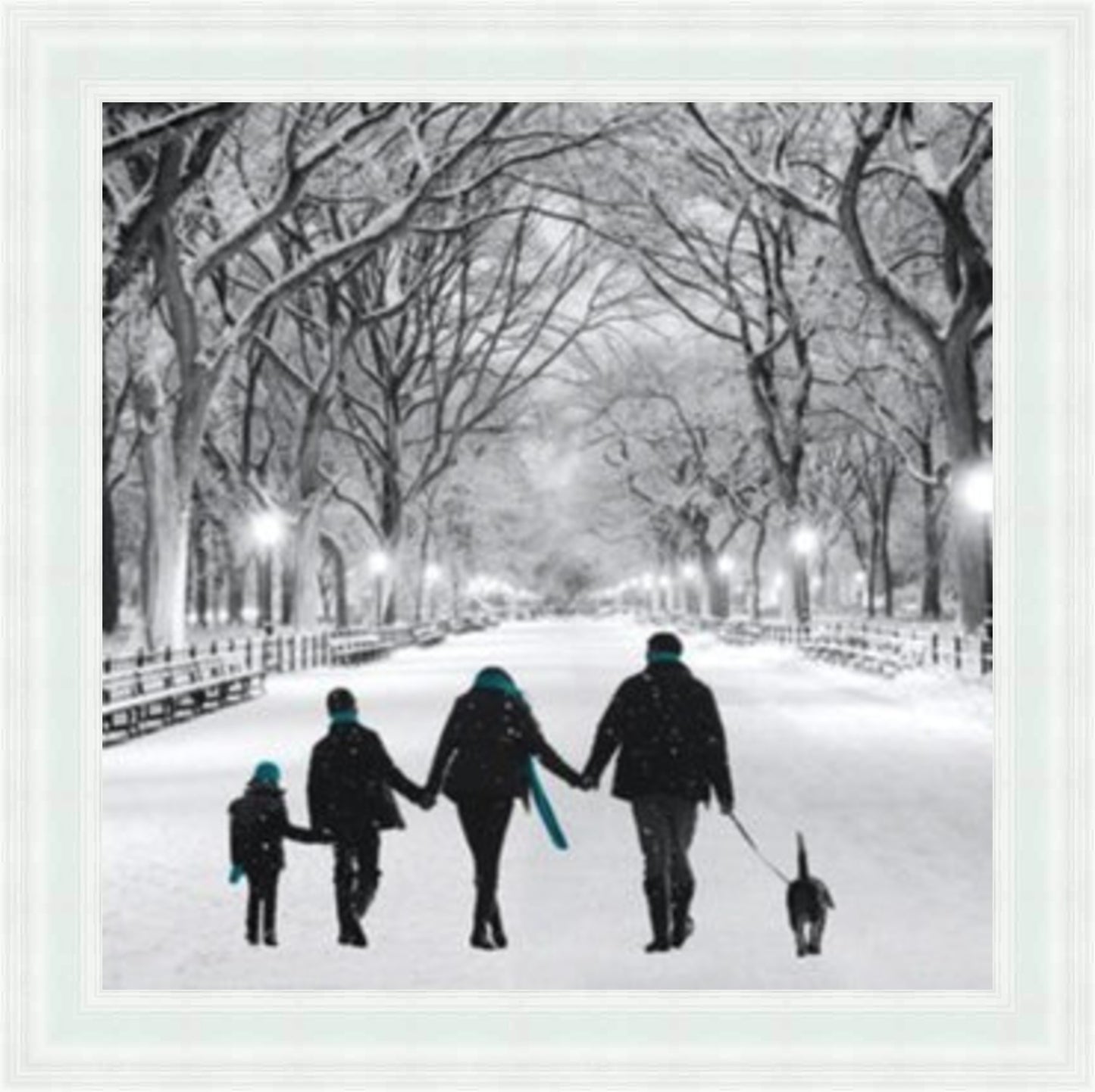 A Family Walk in the Park - Turquoise - Slim Frame