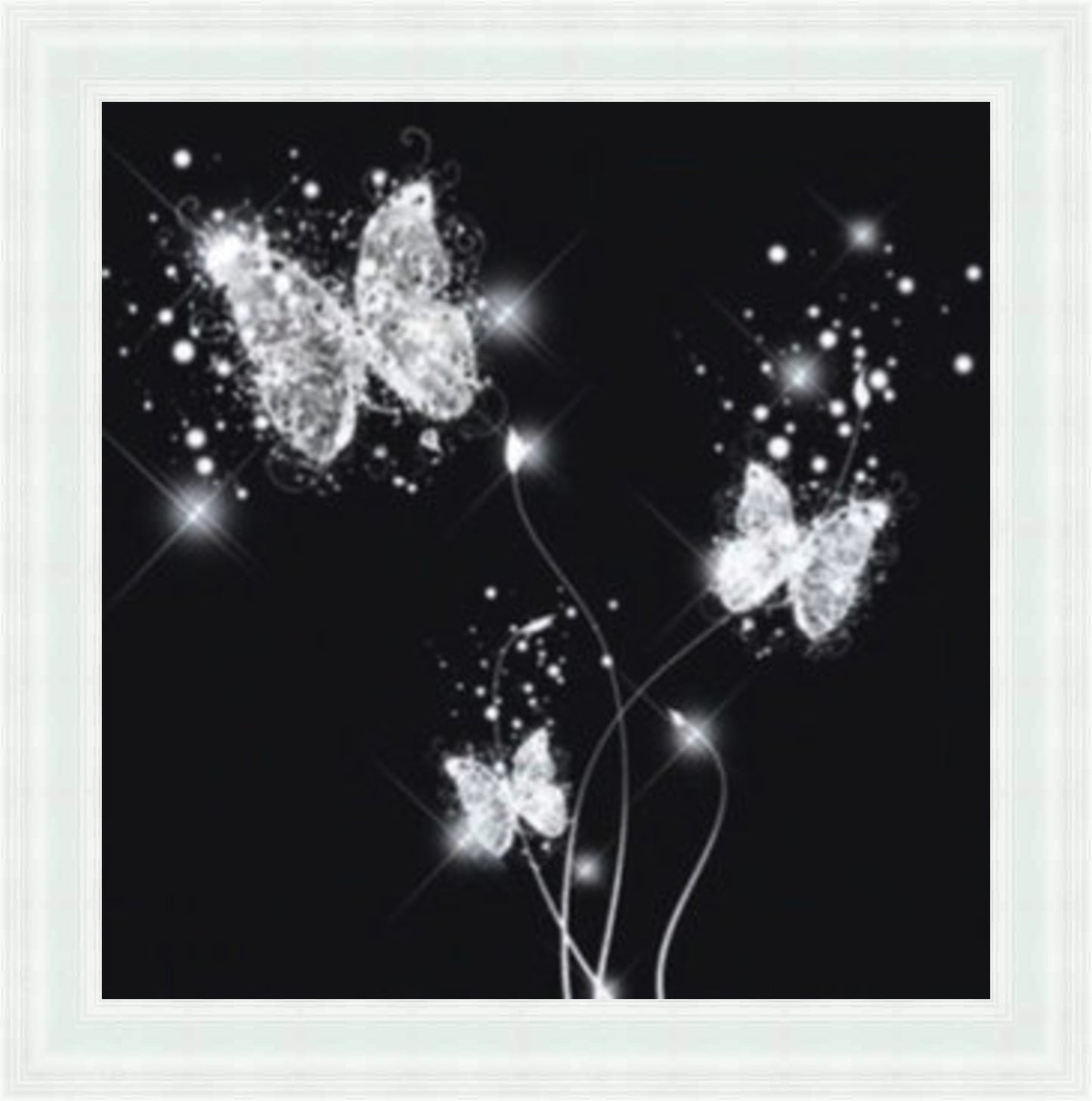 Black & White Butterflies - Slim Frame