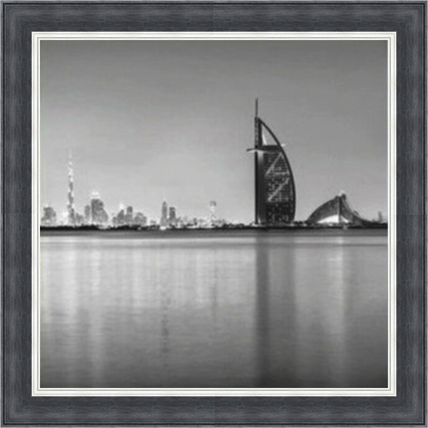 Burj Al Arab, Dubai - Black & White - Slim Frame
