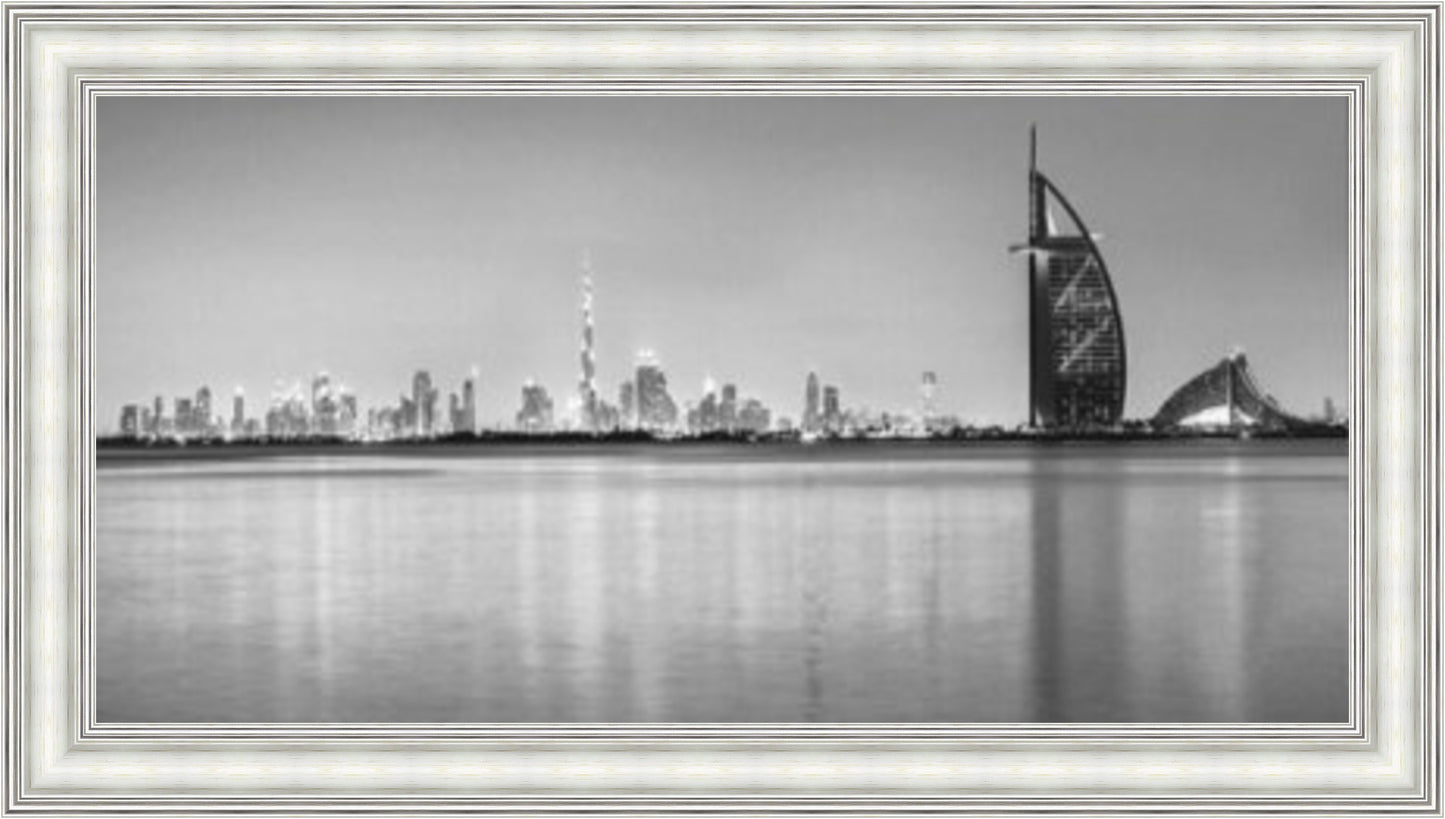 Burj Al Arab, Dubai - Black & White - Slim Frame