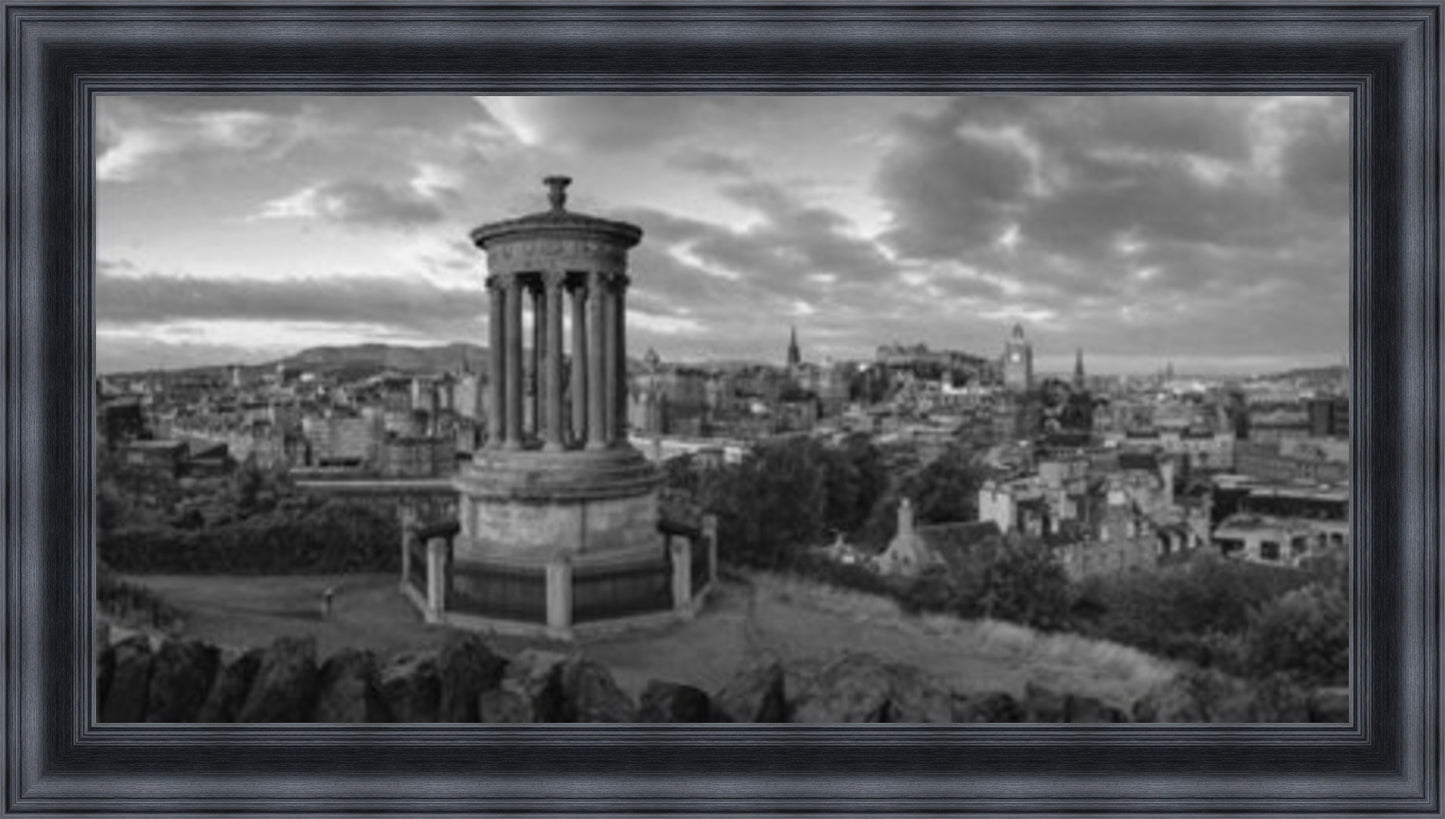 Calton Hill, Edinburgh - Black & White - Slim Frame