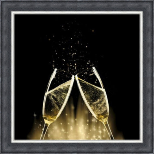 Champagne Bubbles  - Colour Burst - Slim Frame