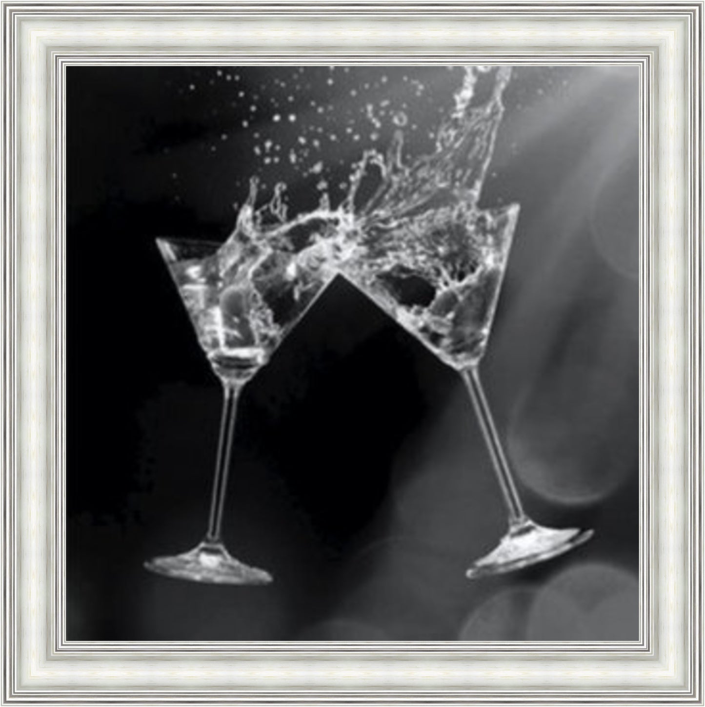 Cocktail Cheers - Black & White - Slim Frame