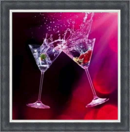 Cocktail Cheers - Colour Explosion - Slim Frame