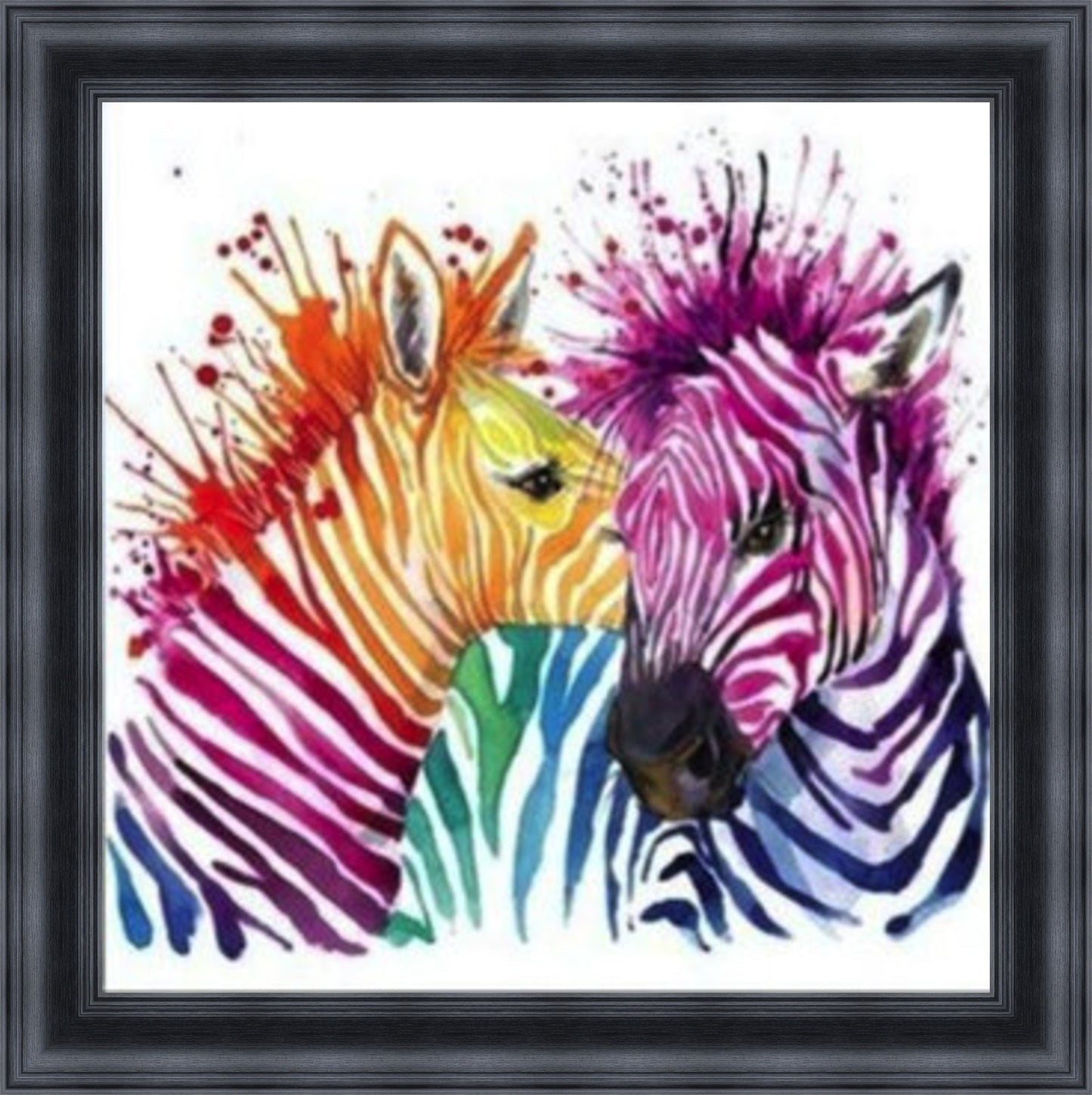 Colourful Zebras - Slim Frame