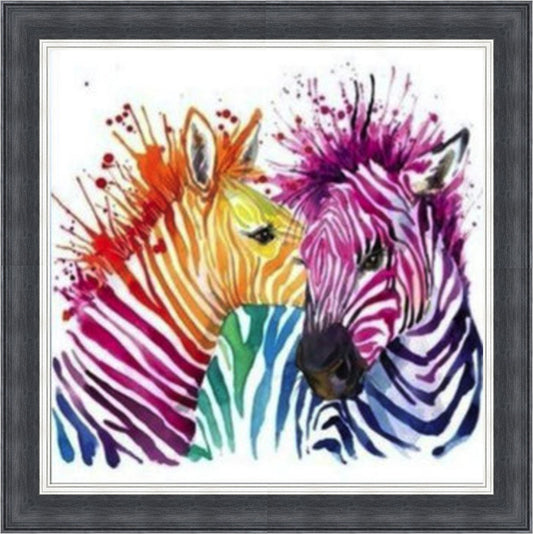 Colourful Zebras - Slim Frame