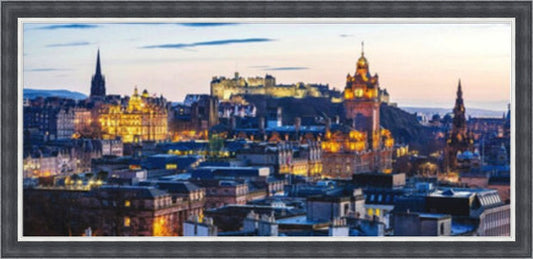 Edinburgh Skyline - Colour Burst - Slim Frame