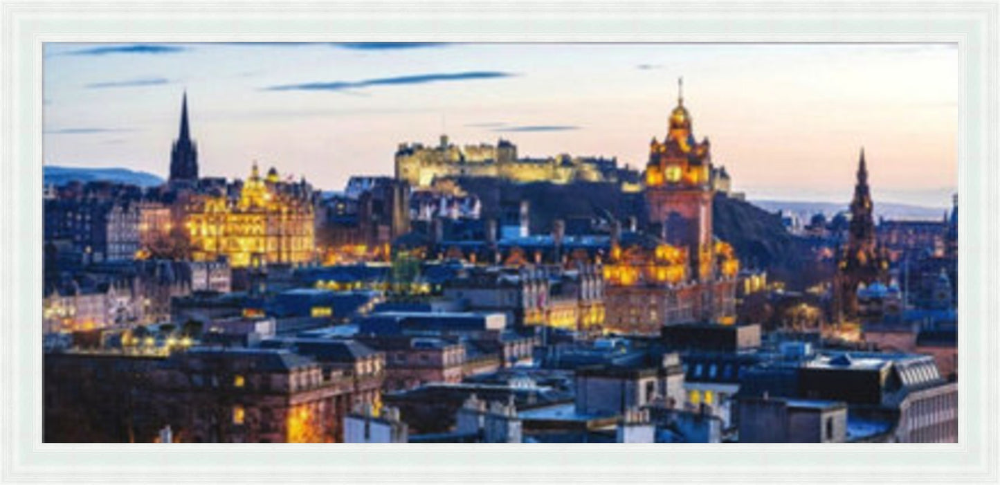 Edinburgh Skyline - Colour Burst - Slim Frame
