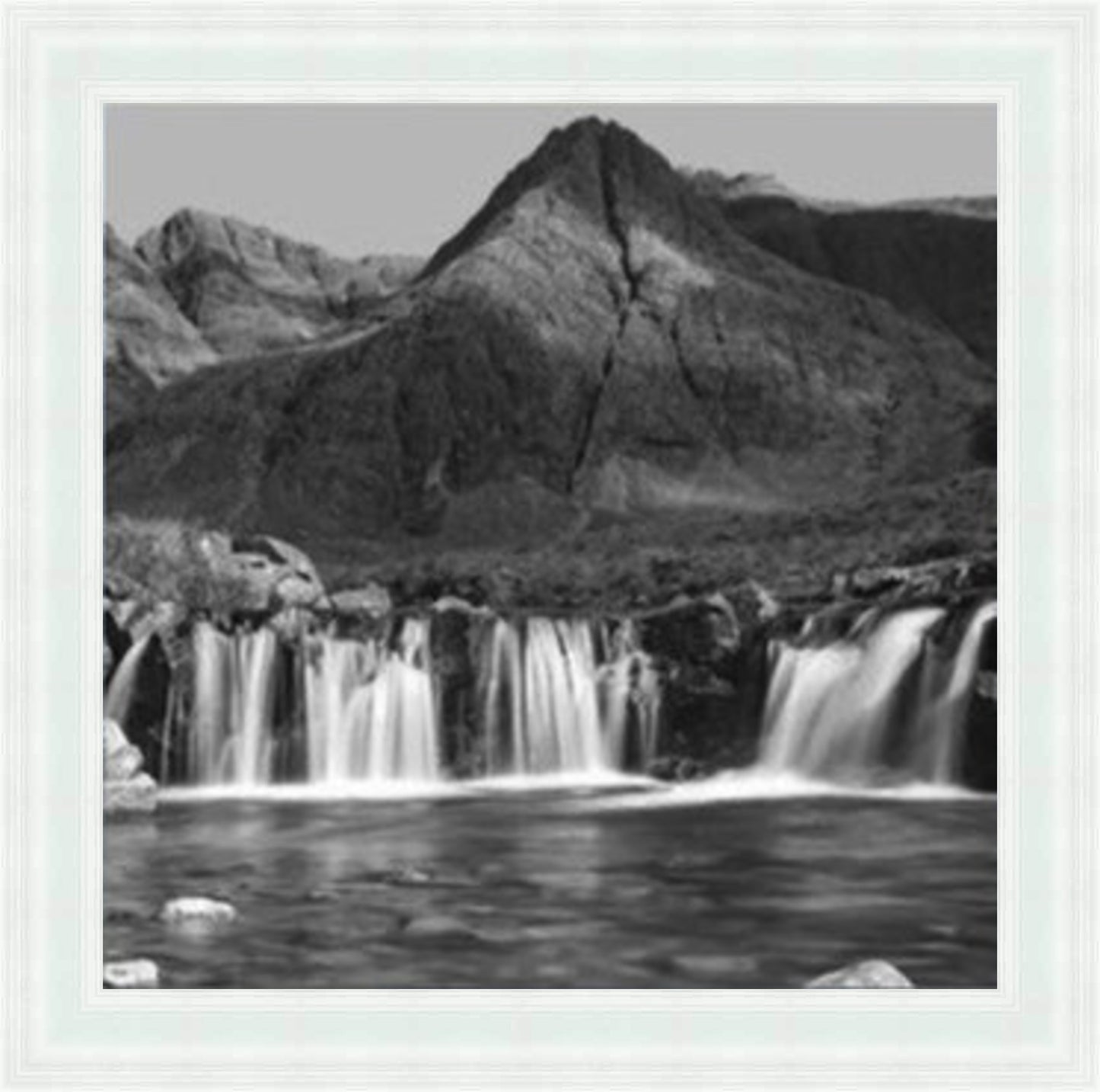 Fairy Pools, Isle of Skye - Black & White - Slim Frame