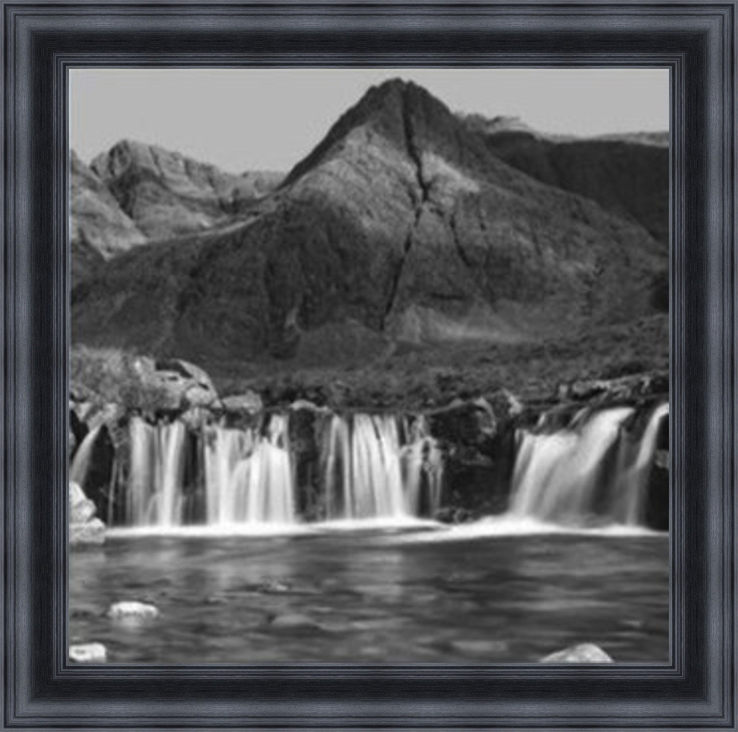 Fairy Pools, Isle of Skye - Black & White - Slim Frame
