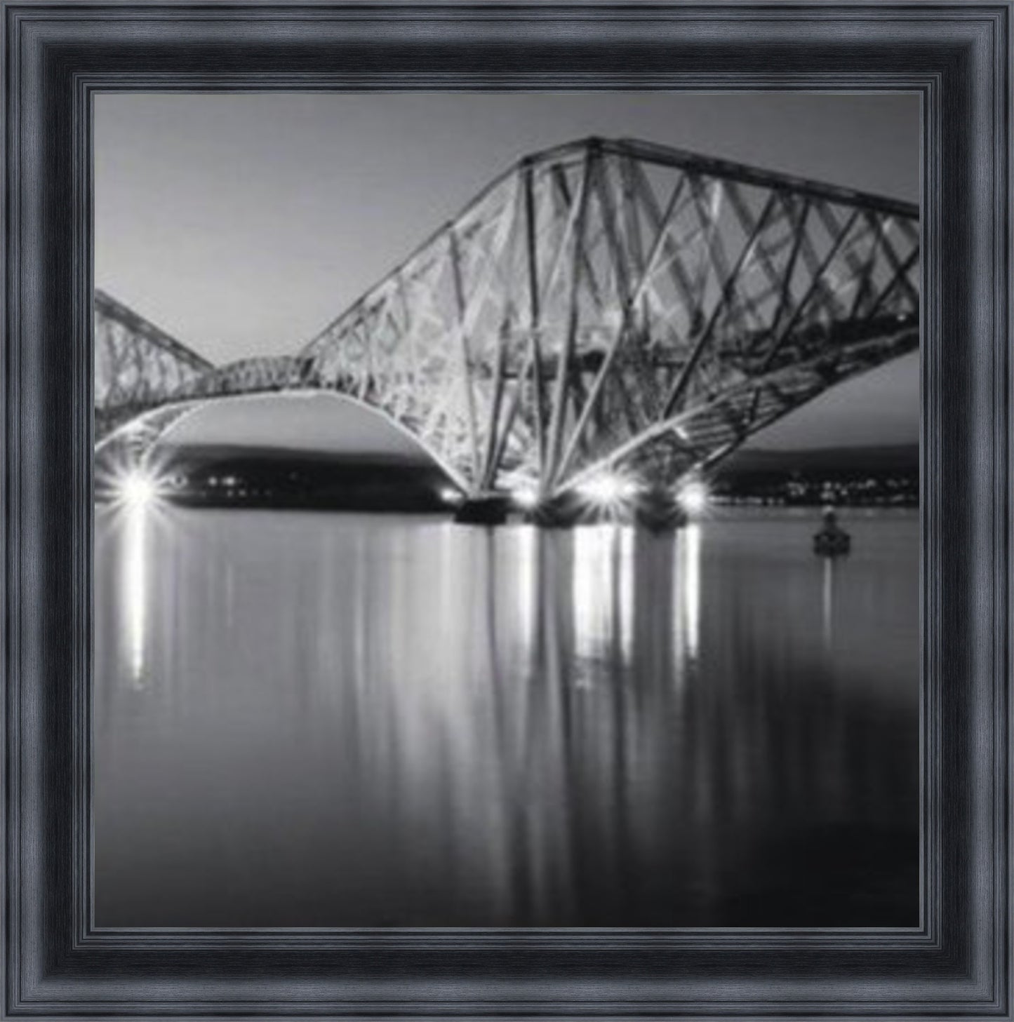 Forth Rail Bridge - Black & White - Slim Frame