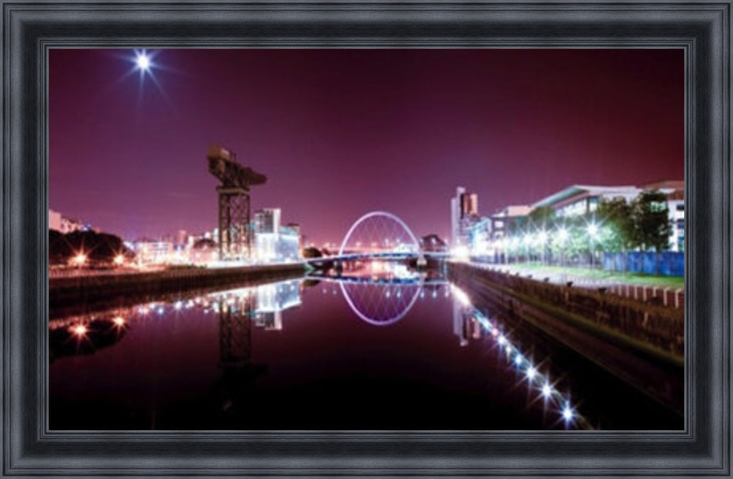 Glasgow Skyline - Colour Burst - Slim Frame