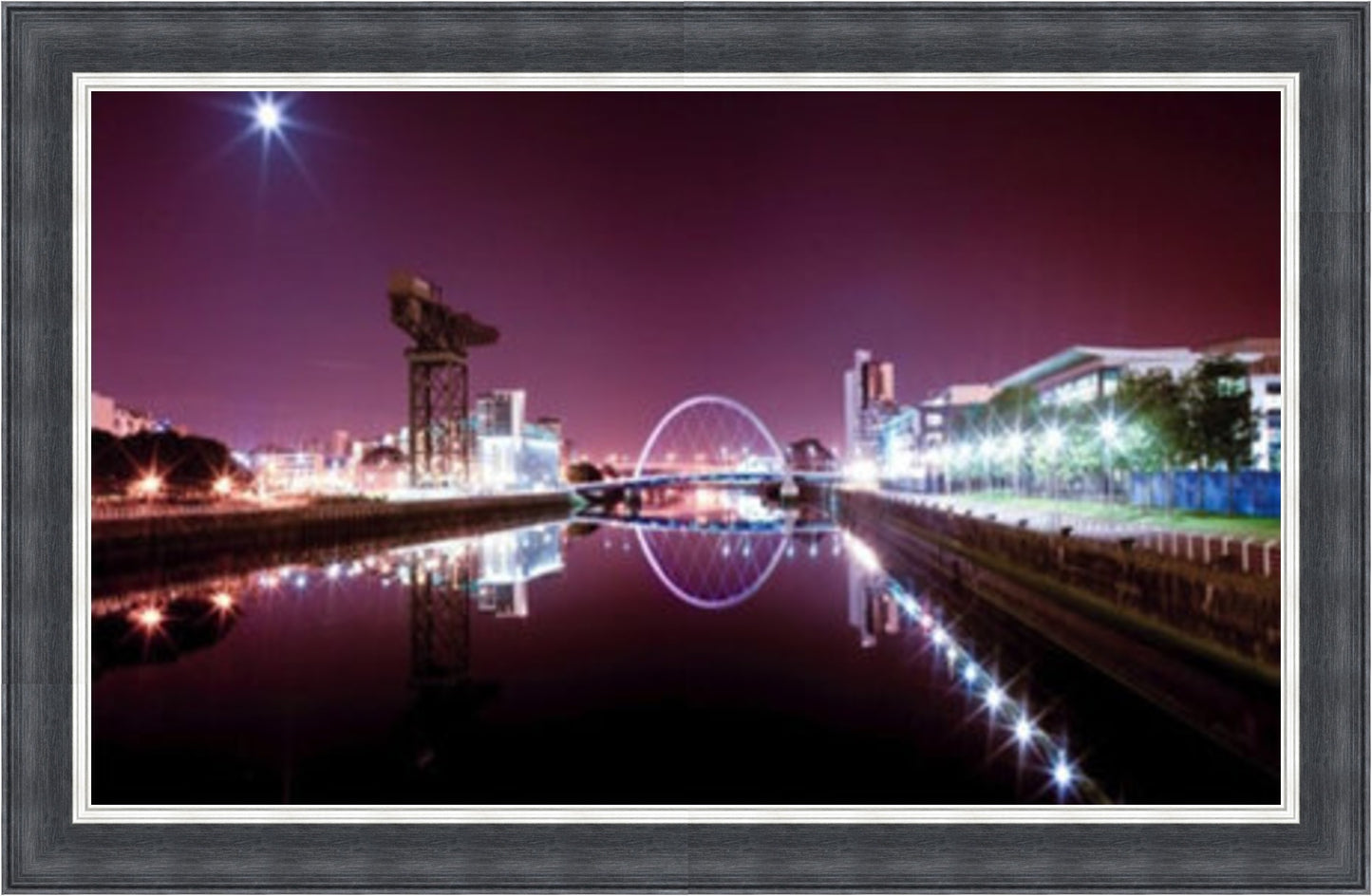 Glasgow Skyline - Colour Burst - Slim Frame
