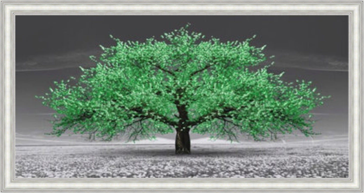 Green Cherry Blossom Tree - Slim Frame
