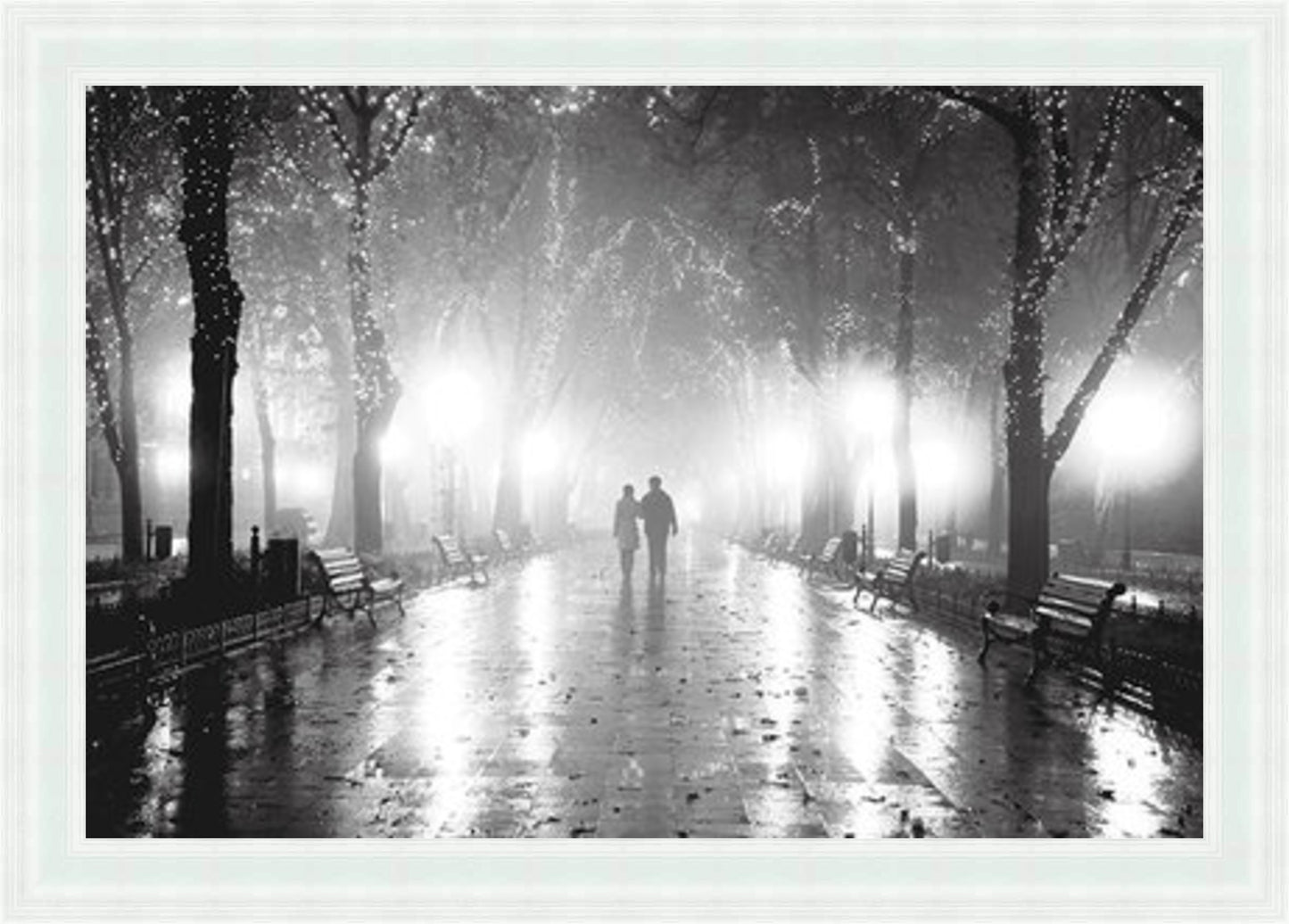 Lovers Walk - Black & White - Slim Frame