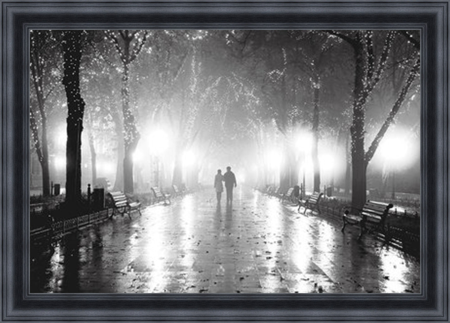 Lovers Walk - Black & White - Slim Frame