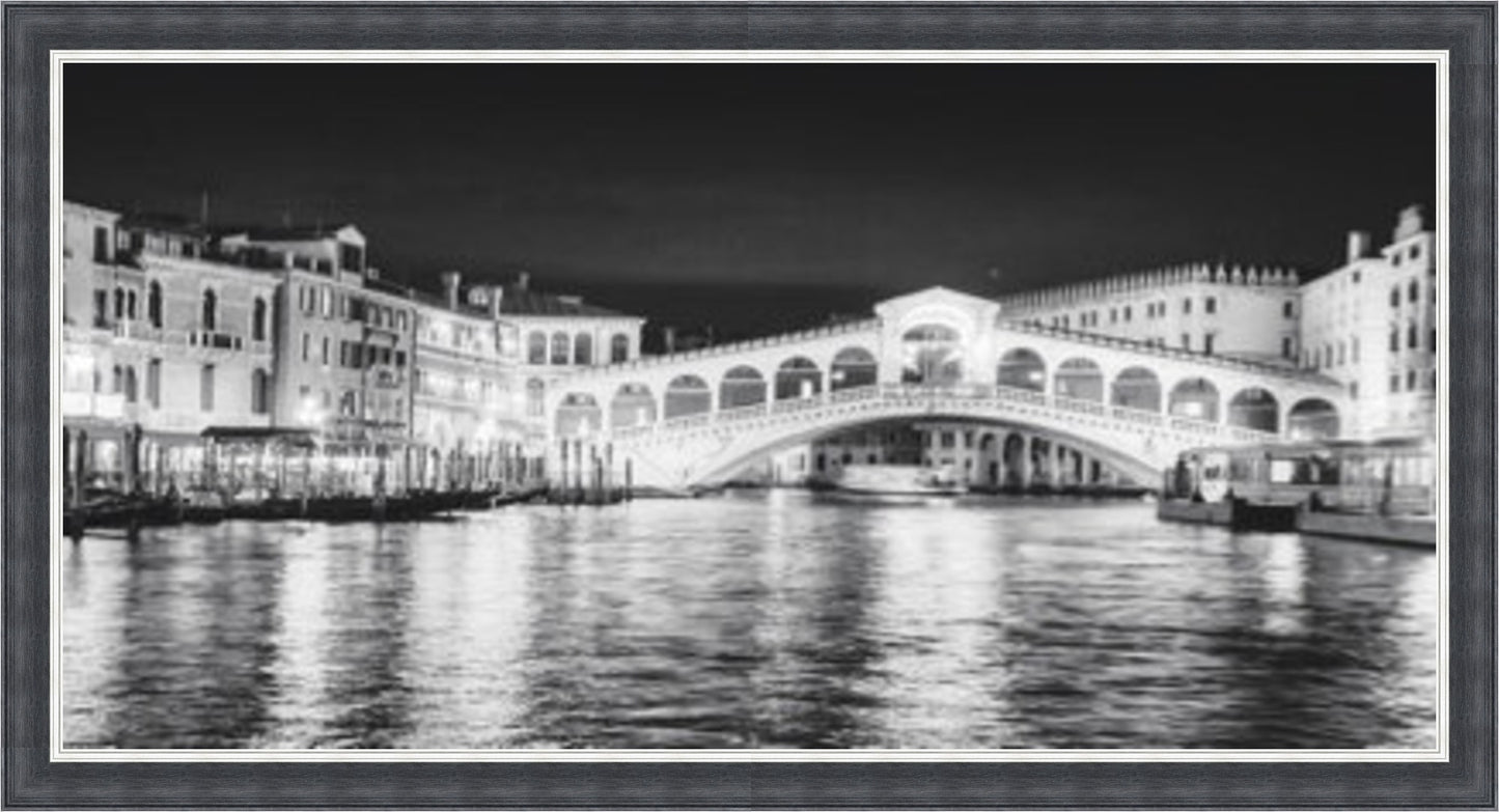 Rialto Bridge Black & White - Slim Frame
