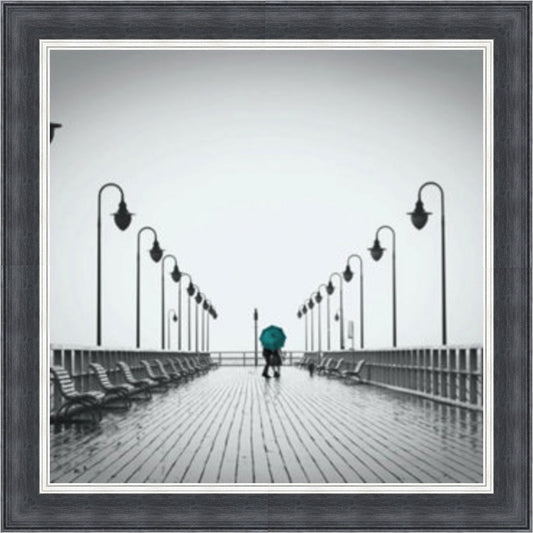 Strolling on the Pier Turquoise - Slim Frame