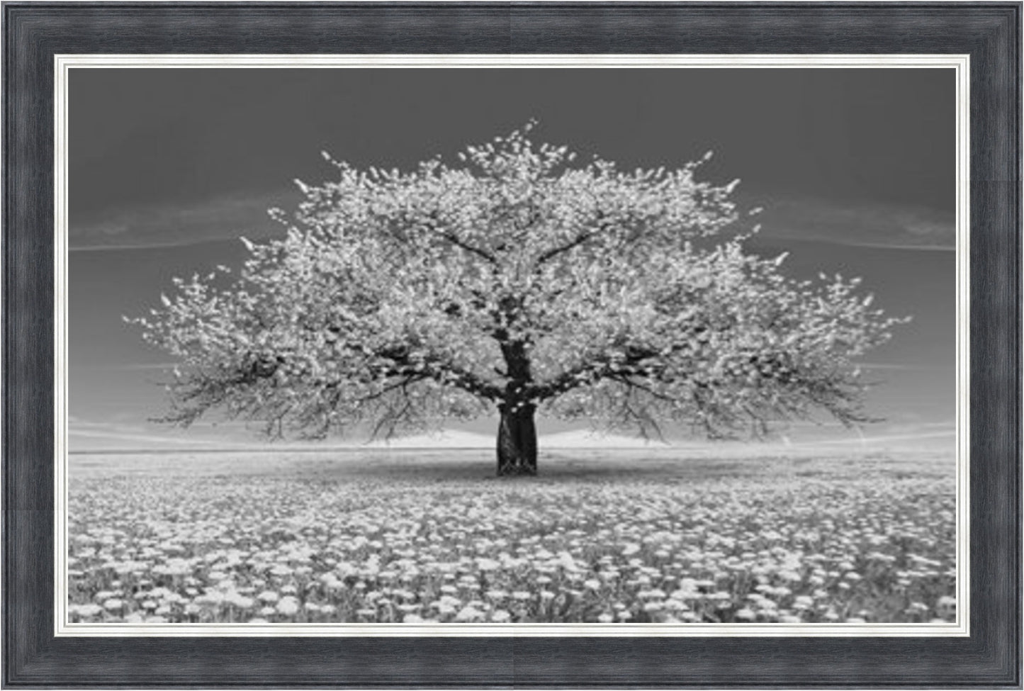 White Cherry Blossom Tree - Slim Frame