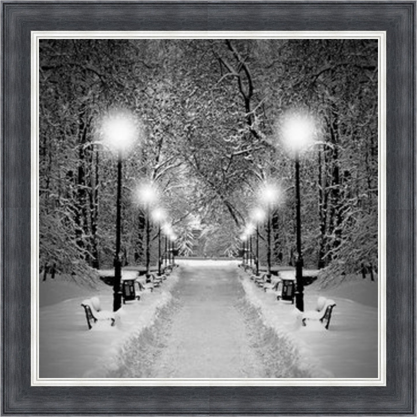 Winters Eve - Black & White - Slim Frame