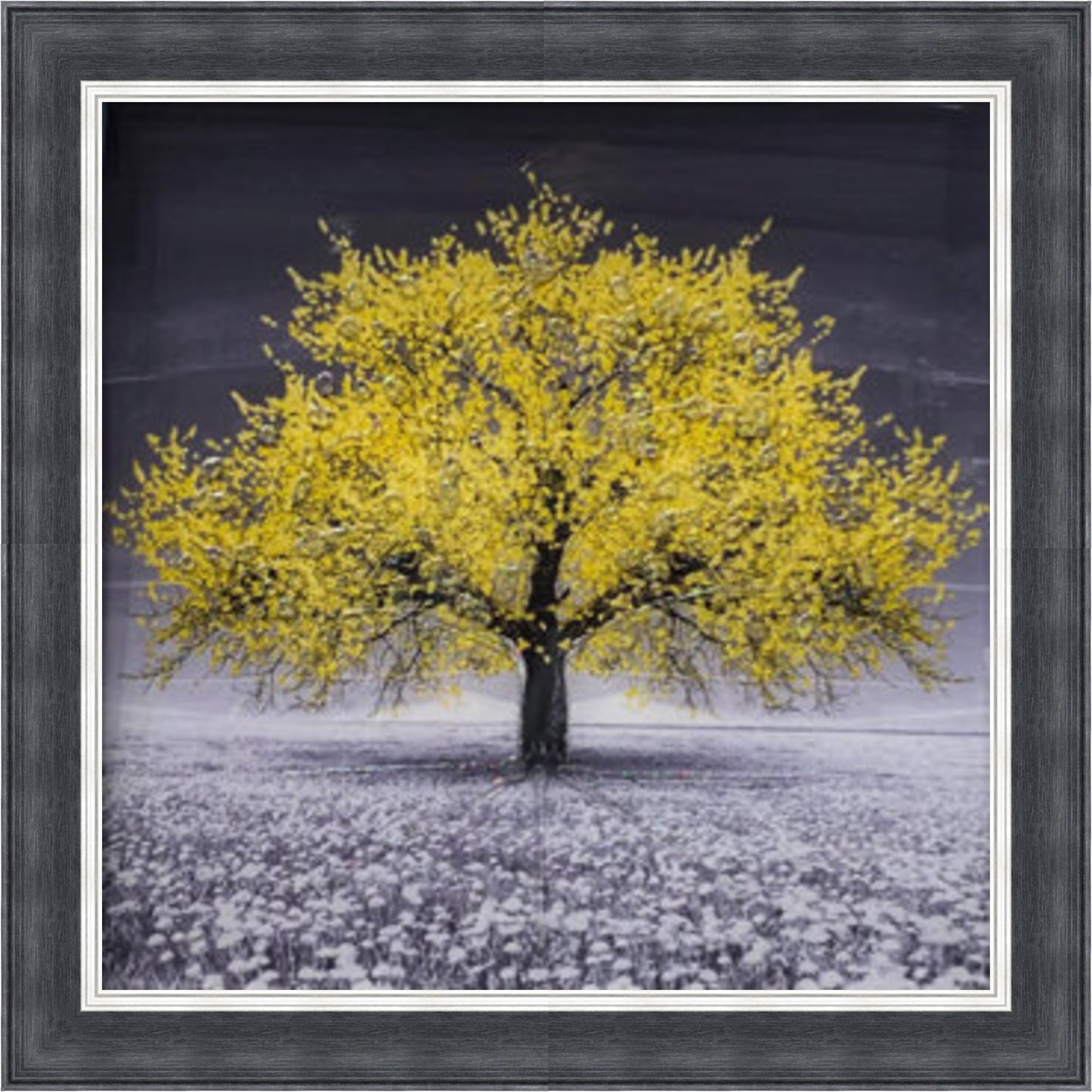 Yellow Cherry Blossom Tree - Slim Frame