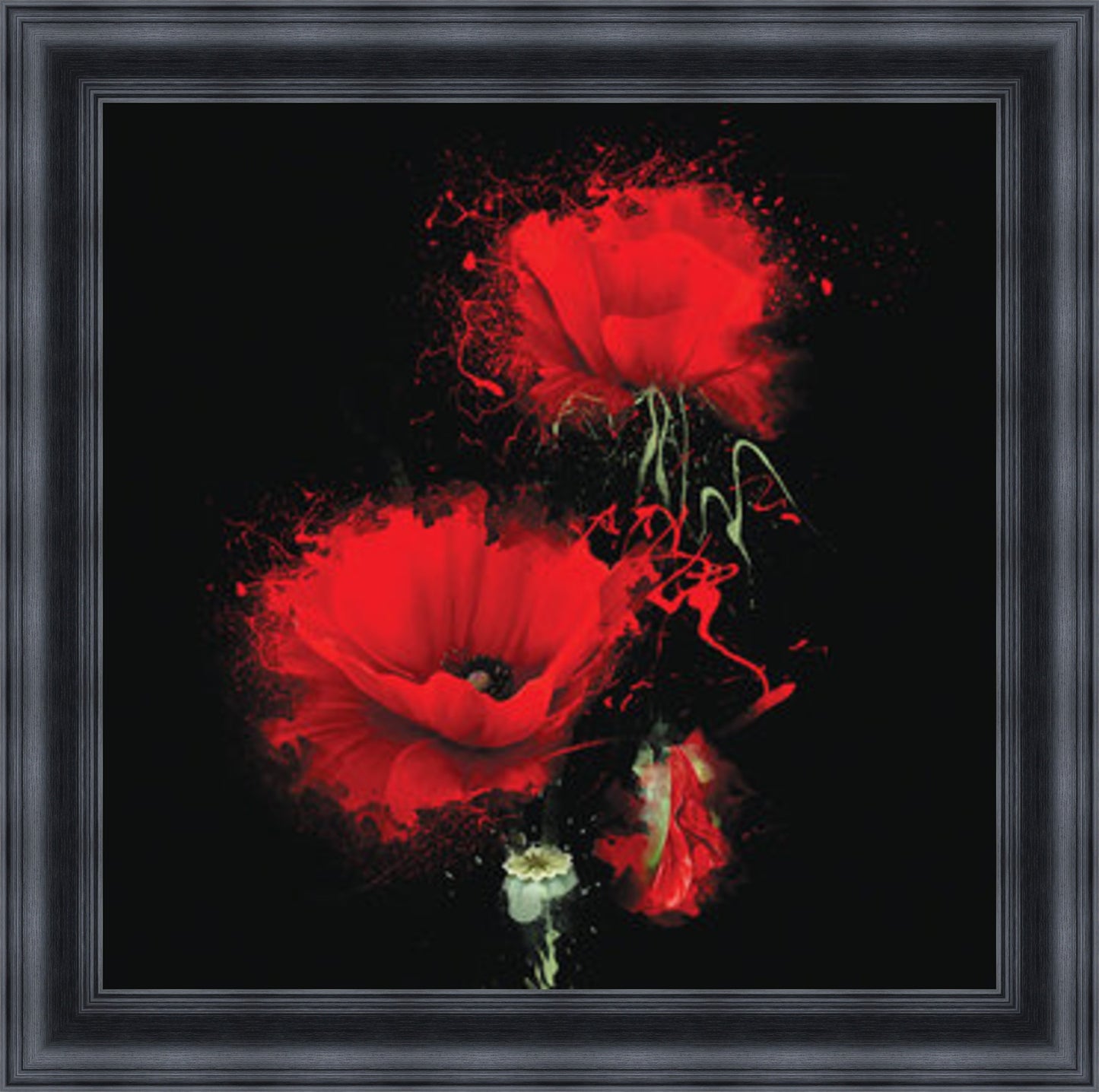 Two Red Roses - Slim Frame