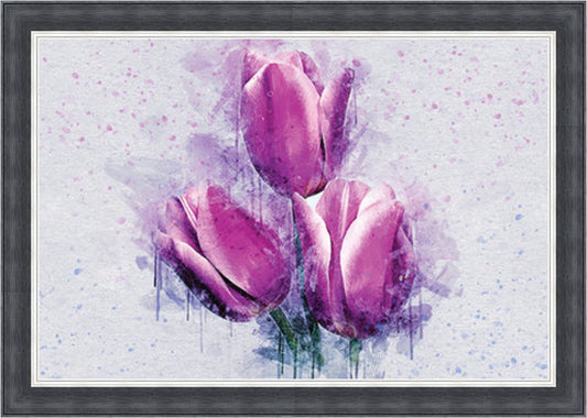 Purple Tulips - Slim Frame