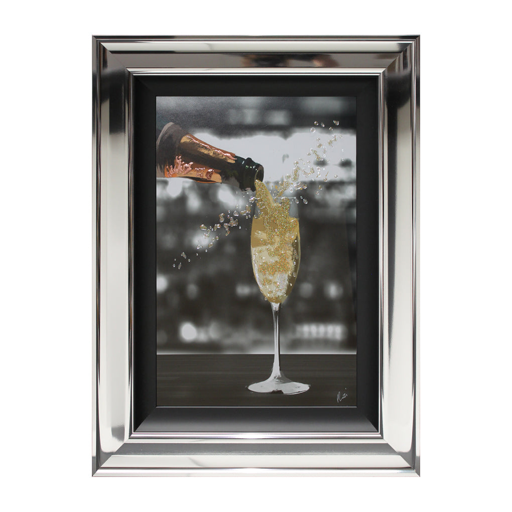 3D Deluxe Prosecco Time with Liquid Art Embellishment