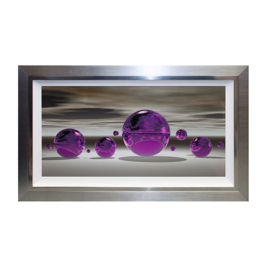 3D Deluxe Purple Spheres with Liquid Art Embellishment