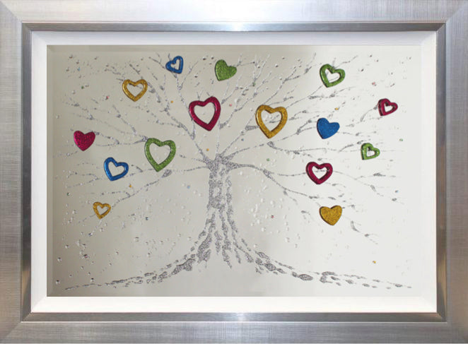 Rainbow Hearts Tree of Love Mirror