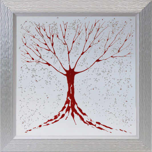 Red Tree Mirror Liquid Art