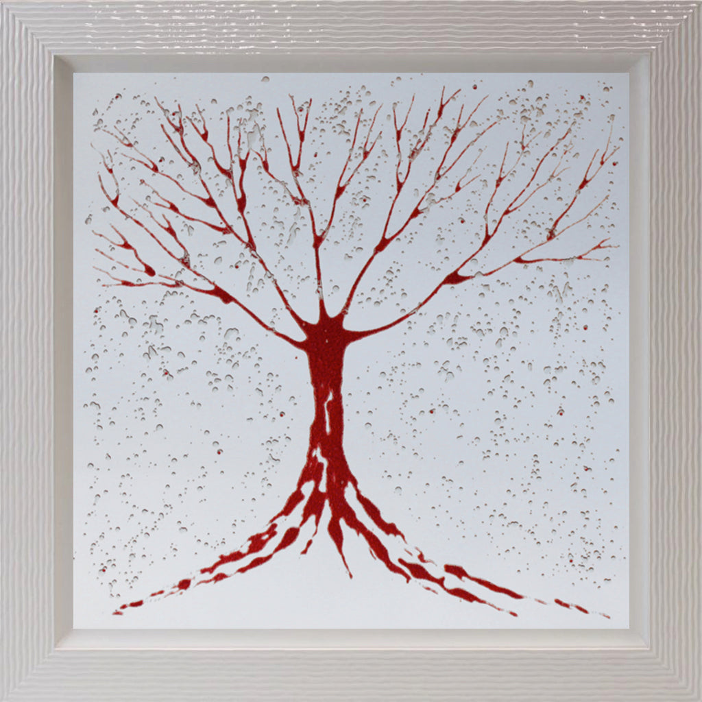 Red Tree Mirror Liquid Art