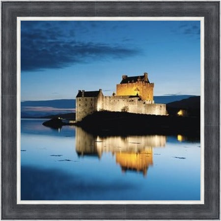 Eilean Donan Castle Evening Reflections - Colour Burst - Slim Frame