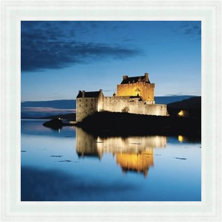 Eilean Donan Castle Evening Reflections - Colour Burst - Slim Frame