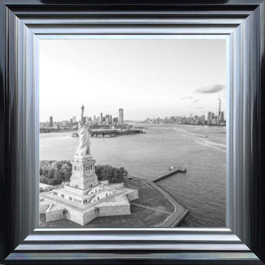 Liberty Island, New York - Black and White