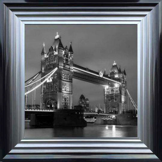 Tower Bridge, Side View - Black and White