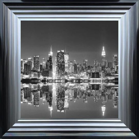 Manhattan Skyline - Black and White