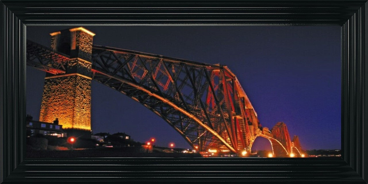 Nightfall at Forth Rail Bridge, Edinburgh
