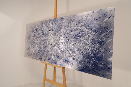 Starburst Blue Metal Wall Art